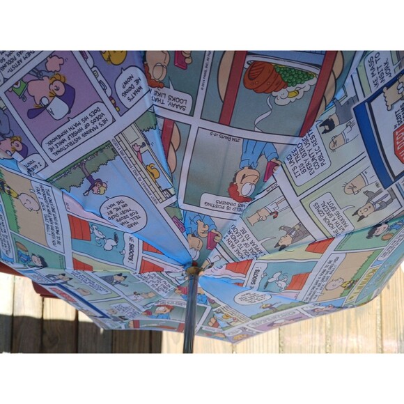 Ppi Peanuts Comic Strip Character Umbrella/ New/33in Wood Handle RARE - Picture 3 of 16